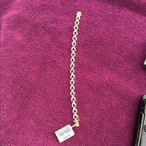 Source Unknown Two-Tone Gold & Silver Link Bracelet